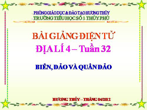 Bài 29. Biển, đảo và quần đảo