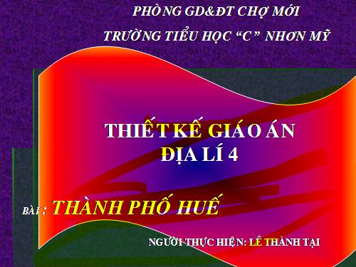 Bài 27. Thành phố Huế