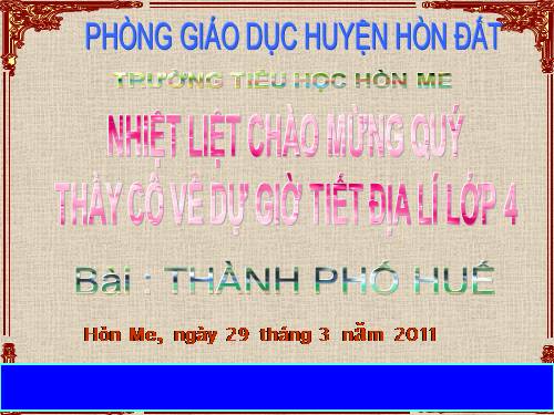 Bài 27. Thành phố Huế