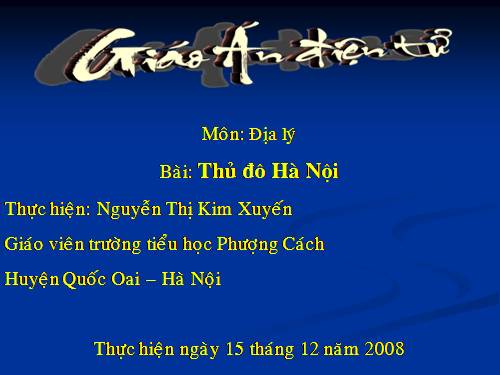 Bài 15. Thủ đô Hà Nội