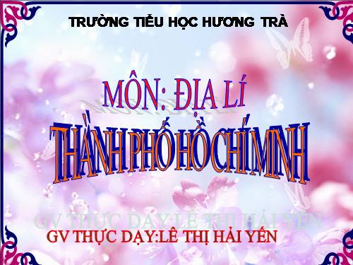 Bài 21. Thành phố Hồ Chí Minh