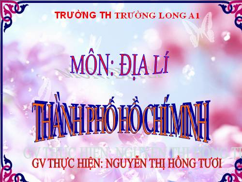 Bài 21. Thành phố Hồ Chí Minh