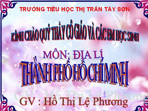 Bài 21. Thành phố Hồ Chí Minh