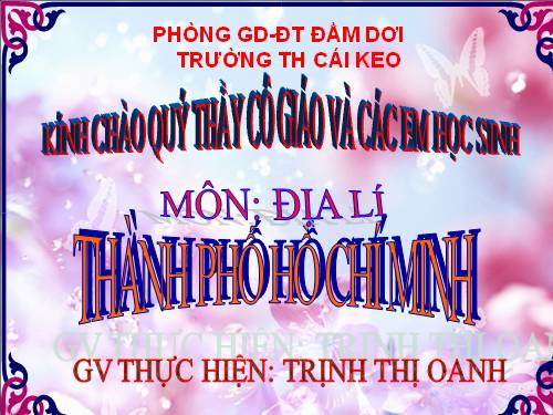 Bài 21. Thành phố Hồ Chí Minh