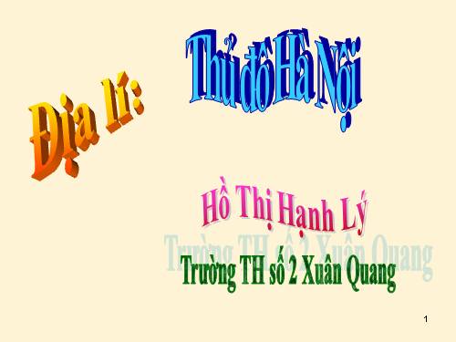 Bài 15. Thủ đô Hà Nội