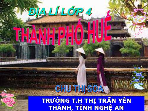 Bài 27. Thành phố Huế