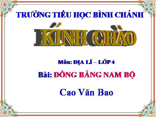 Bài 17. Đồng bằng Nam Bộ