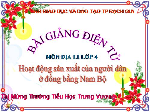 Bài 19-20. Hoạt động sản xuất của người dân ở đồng bằng Nam Bộ