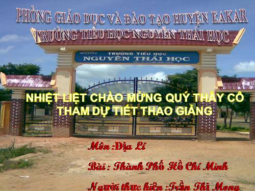 Bài 21. Thành phố Hồ Chí Minh