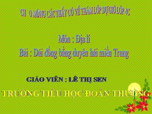 Bài 24. Dải đồng bằng duyên hải miền Trung