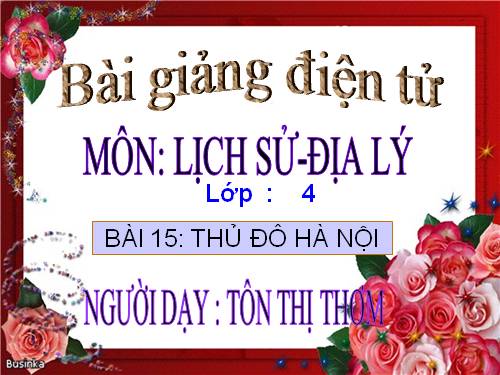 Bài 15. Thủ đô Hà Nội