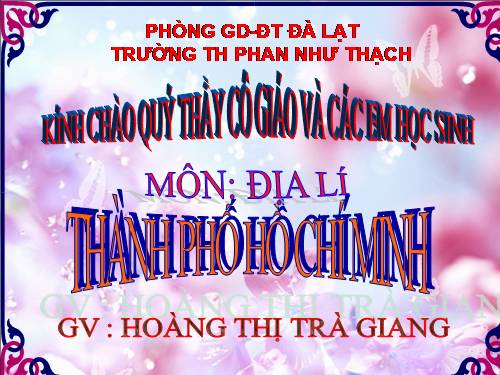 Bài 21. Thành phố Hồ Chí Minh