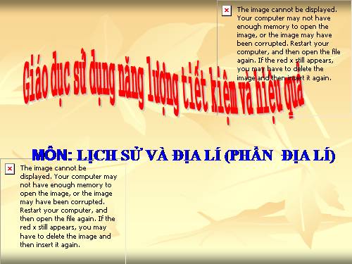 chương trình tập huấn sử dụng năng lượng tiết kiệm hiệu quả môn đị lý lớp 4,5