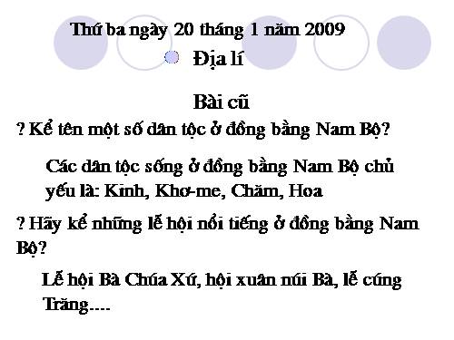 Bài 19-20. Hoạt động sản xuất của người dân ở đồng bằng Nam Bộ