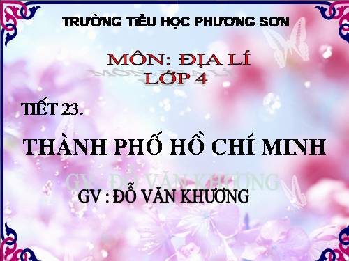 Bài 21. Thành phố Hồ Chí Minh