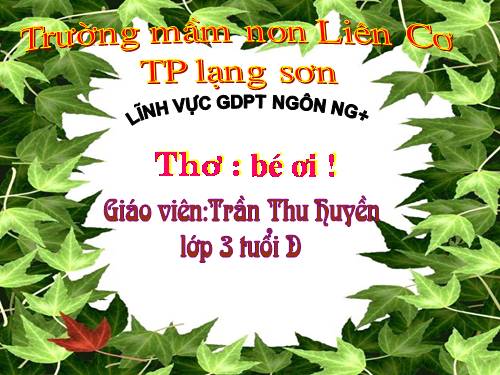 linh vuc GDPT tham my - tho be oi