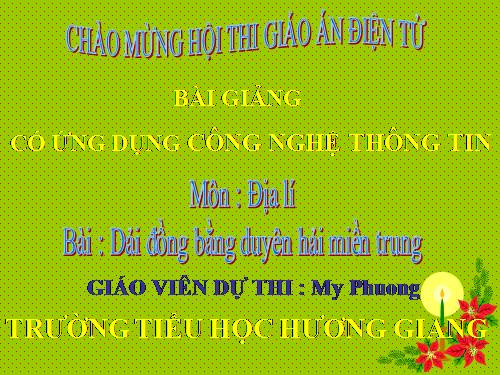 Bài 24. Dải đồng bằng duyên hải miền Trung