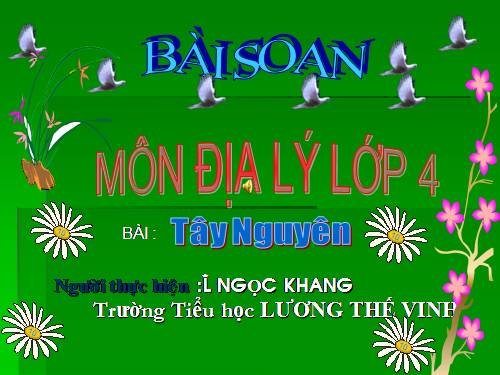 Bài 5. Tây Nguyên