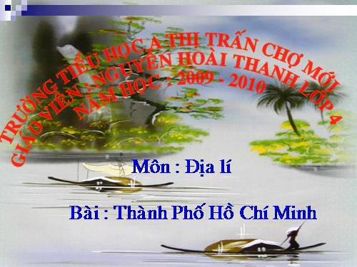 Bài 21. Thành phố Hồ Chí Minh