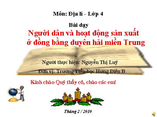 Bài 25-26. Người dân và hoạt động sản xuất ở đồng bằng duyên hải miền Trung