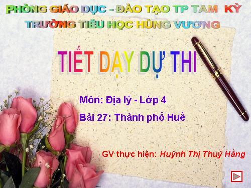 Bài 27. Thành phố Huế