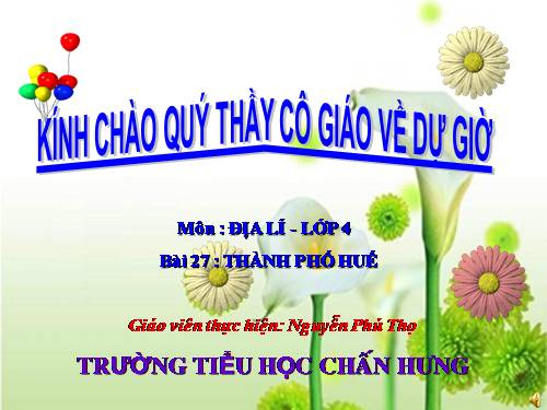 Bài 27. Thành phố Huế