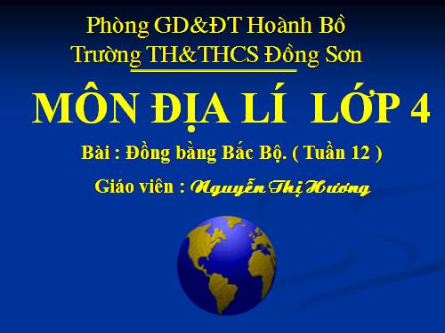 Bài 11. Đồng bằng Bắc Bộ