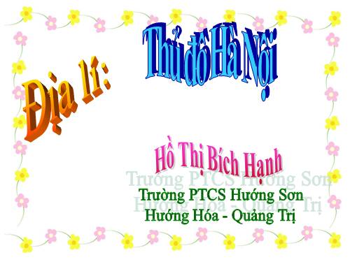 Bài 15. Thủ đô Hà Nội