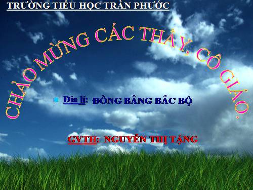 Bài 11. Đồng bằng Bắc Bộ