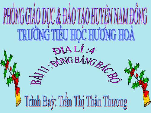 Bài 11. Đồng bằng Bắc Bộ