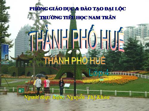 Bài 27. Thành phố Huế