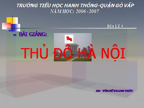 Bài 15. Thủ đô Hà Nội