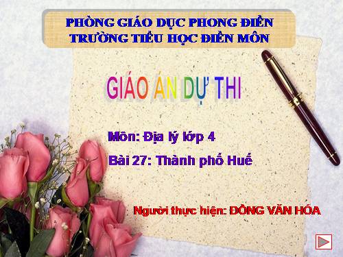 Bài 27. Thành phố Huế