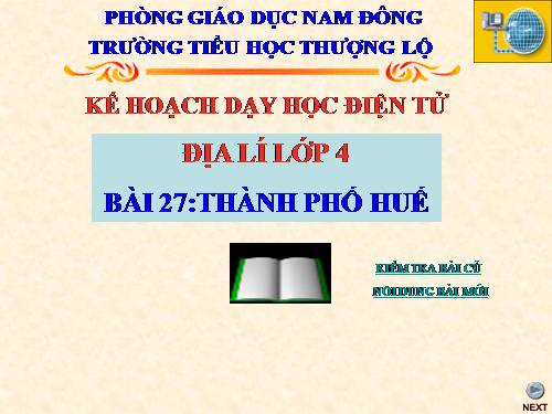 Bài 27. Thành phố Huế