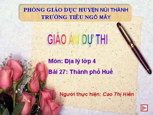 Bài 27. Thành phố Huế