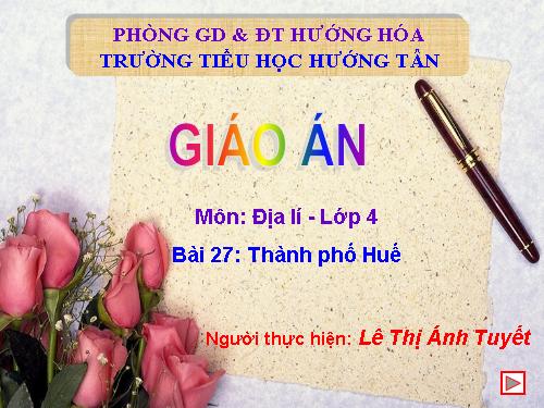 Bài 27. Thành phố Huế