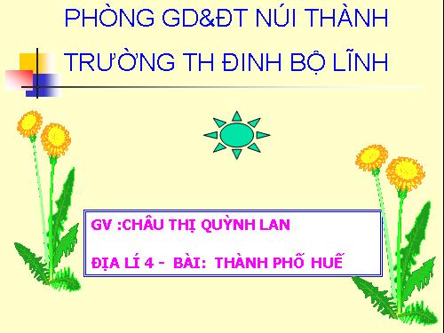 Bài 27. Thành phố Huế