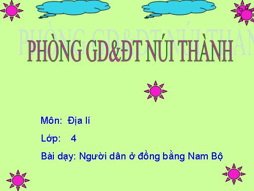 Bài 18. Người dân ở đồng bằng Nam Bộ