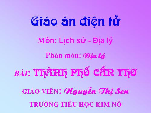 Bài 22. Thành phố Cần Thơ