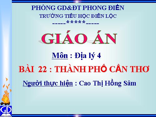 Bài 22. Thành phố Cần Thơ