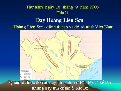 Bài 1. Dãy Hoàng Liên Sơn