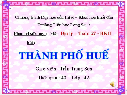 Bài 27. Thành phố Huế