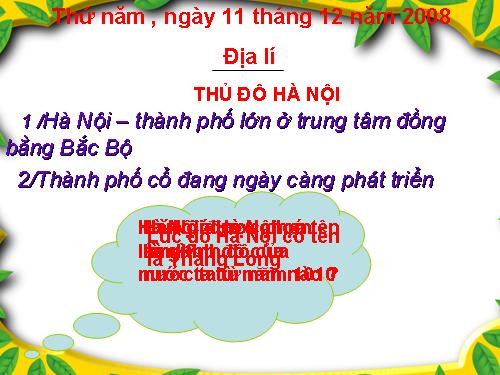 Bài 15. Thủ đô Hà Nội