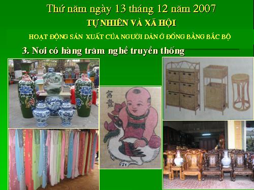 Bài 13-14. Hoạt động sản xuất của người dân ở đồng bằng Bắc Bộ