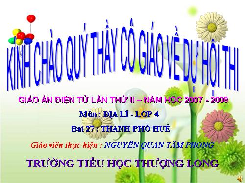 Bài 27. Thành phố Huế