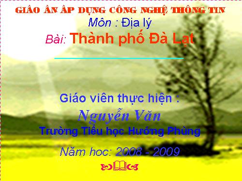 Bài 9. Thành phố Đà Lạt