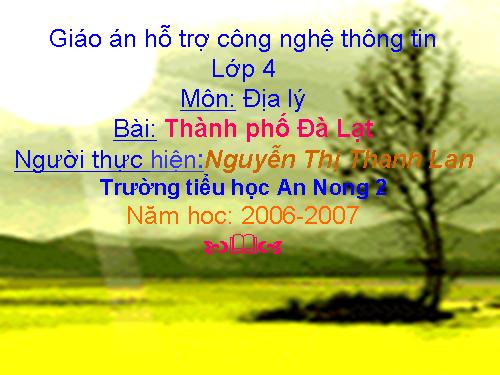 Bài 9. Thành phố Đà Lạt