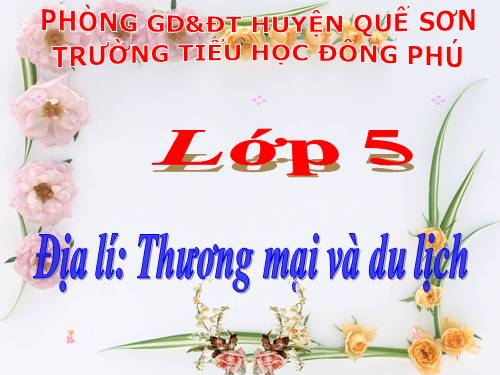 Bài 15. Thương mại và du lịch