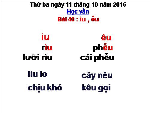 Bài 40. iu, êu