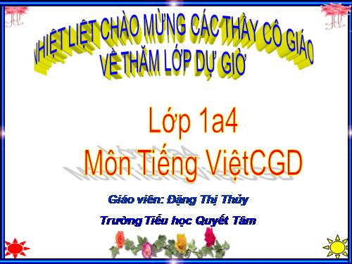 Bài Vần ăm- ăp. TV1 CGD